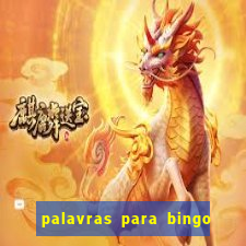 palavras para bingo cha de bebe